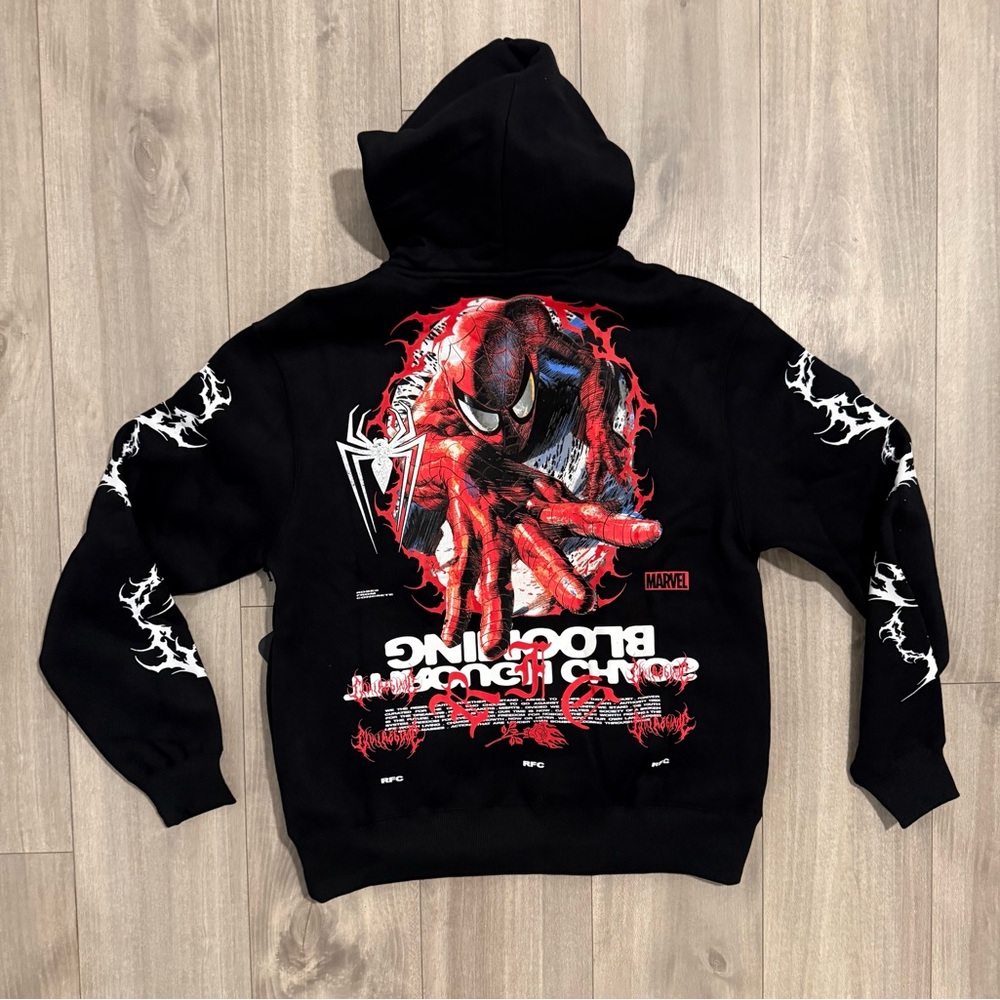 Civil Regime xMarvel Black Spider-Man Tangled In Time Chaos Hoodie